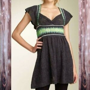 Free People Fair Isle Nordic Tunic Sweater Dress Medium